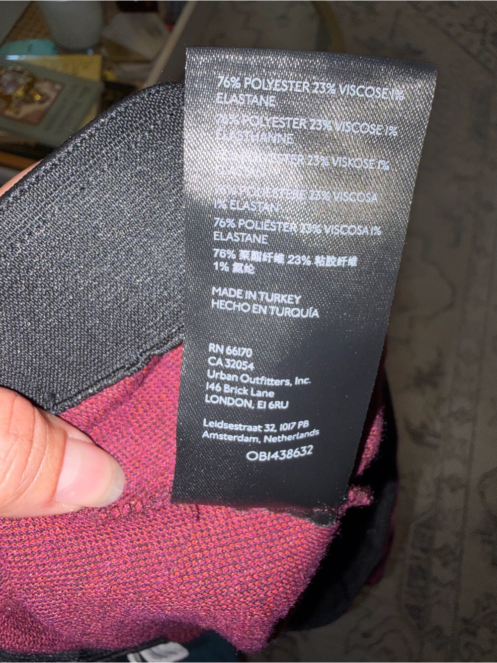 Anthropologie Maeve Knit Flare Pants Plum - Picture 9 of 9